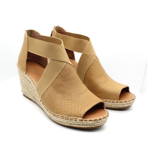 Charli Cross Elastic Wedge Sandals 